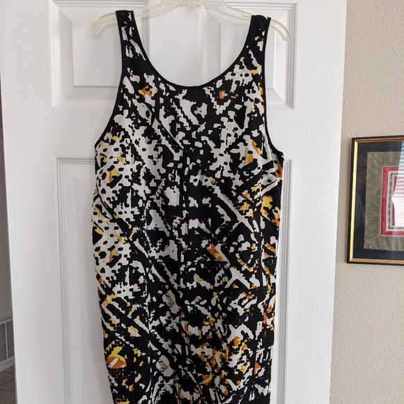 Walter Baker W118 Black Print Asymmetrical Dress M - Picture 4 of 15